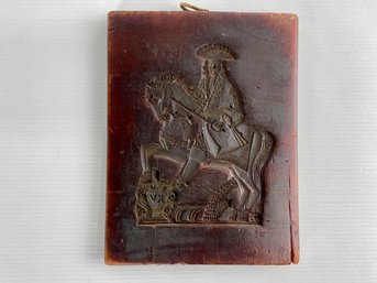 Vintage German Carved Wax Springerle Mold - A Soldier