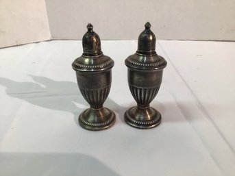 Sterling Plated Salt And Pepper Shakers