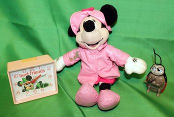 1980s Walt Disney Lot Mini Mouse/lady Bug 3 Pcs