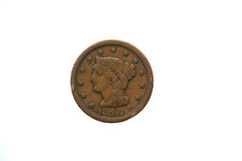 1848 Large Cent Penny Coin