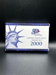 Beautiful 2000 U.S. Proof Set With Box And COA