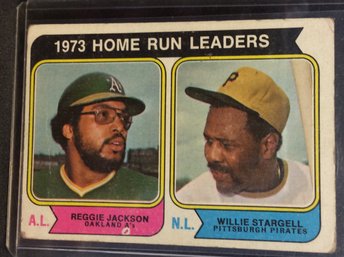 1974 Topps 1973 Gome Run Leaders Reggie Jackson & Willie Stargell - K