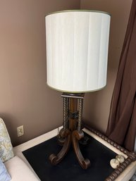 Tall Vintage Heavy Wood Lamp