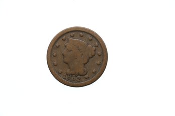 1852 Large Cent Penny Coin