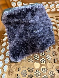 Amethyst Crystal Geode, 2 LB 13 Oz, 4 Inch By 4 Inch