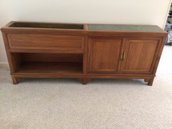 Midcentury Copper Planter Lined Console Cabinet