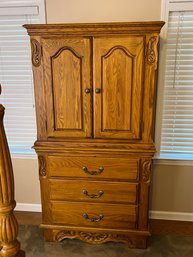 2 Piece Oak Cabinet