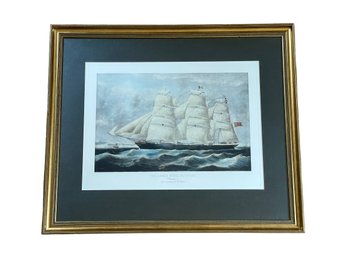 The James Nicol Fleming (Clipper) From A Painting By W.B. Spencer - Framed Under Glass