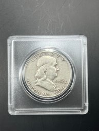 1952-D Benjamin Franklin Silver Half Dollar