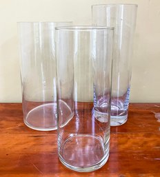 A Trio Of Modern Glass Vases