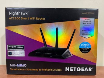 New In Box Or Lightly Used NETGEAR - Nighthawk AC2300 Smart WiFi Router W/ 1GHZ Dual Core Processor