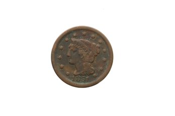 1851 Large Cent Penny Coin