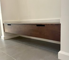 A MCM Built- In Oak Floating Storage Bench - Mud Room