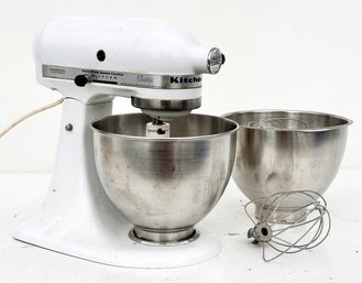 A Kitchen Aid Mixer And Accessories