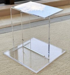 A Vintage Italian Modern Lucite Side Table, C. 1970's