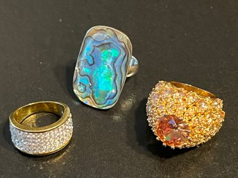 Group Of Dazzling Rings - Costume Jewelry