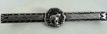 VINTAGE YELLOWSTONE PARK STERLING SILVER BAR BROOCH WITH EARLY TOUCH MARKS