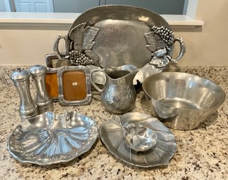 Large Lot Of Pewter Items