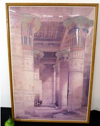 Framed Poster Of An Ancient Egyptian Temple - View Under The Grand Portico