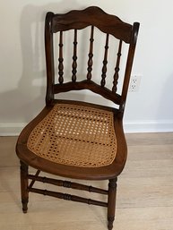 Antique Cane Seat Accent Side Chair - Excellent Condition