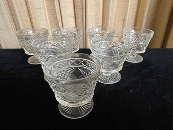 Hazel Atlas Glass Footed Sherbet Bowls - Set Of 4