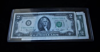 4 U.S. $2 Bills, Bicentennial 1976 To 2006