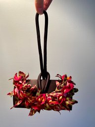 Artisan Made Floral Embellished Designer Black Satin Evening Bag