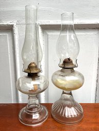 A Duo Of Vintage Oil Lamps