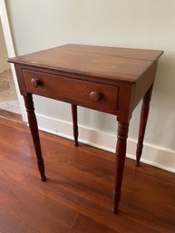 Antique Side Table With A Single Drawer.