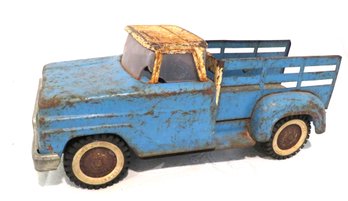 Vintage Tonka Pressed Steel Blue Side Step Farm Stake Truck