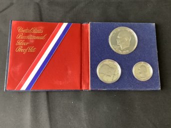 1776 - 1976 US Bicentennial Silver 3 Coin Set