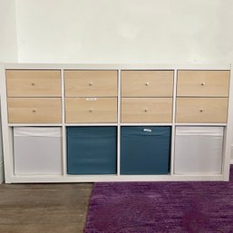 A White Laminate Cube Dresser  With Soft Boxes And Drawers