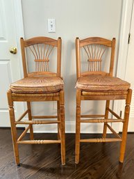 Pair Prince Of Wales Sweet Country Style Bar Stools