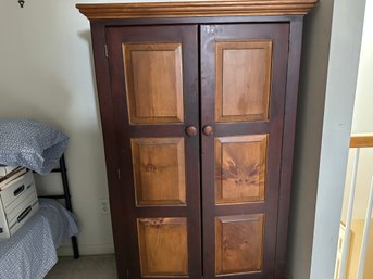 4 Shelf Wood Cabinet With 2 Doors