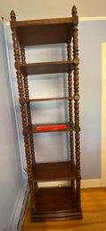 6 Shelf Solid Wood Etagere Bookcase 23.5inx12inx7ft3in