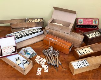 Are You Game?  Antique Dominoes, Playing Cards, And Darts!