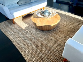 A Chunky Jute Area Rug - 9 Feet Square -  LR