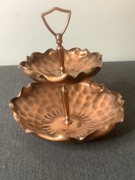 Hammered Brass/copper? Tiered Tray