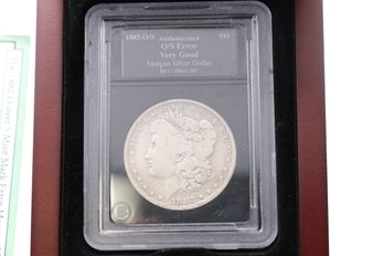 Bradford Exchange 1882 O Over S Morgan Silver Dollar Slabbed With Box