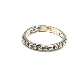 Vintage Sterling Silver Beveled Band Ring, Size 6.5