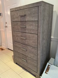 Five Drawer Dresser & Matching Side Stand In Grey Wash Finish (lOC: W2)