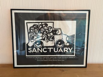 Framed Arizona Sanctuary Defense Fund Poster