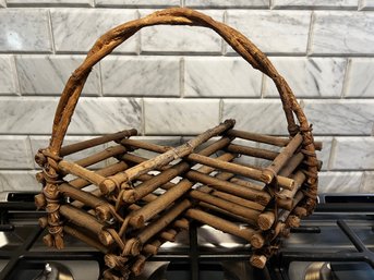 Wood Twig Double Plant Holder Rustic