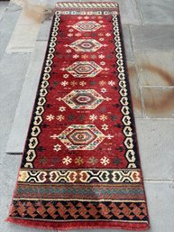 A Vintage Hand Knotted And Dyed Turkish Prayer Mat