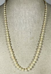 Genuine Cultured Pearl Necklace 10K White Gold Clasp