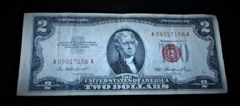 U.S. 1953 United States Note, Red Seal $2.