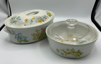 2 Vintage Tuscany Collection Covered Casseroles ~ Le Cuisine ~
