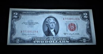 U.S. 1953 C United States Note, Red Seal $2.