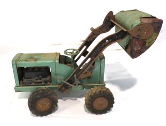 Vintage Green Marx Farm Pressed Steel Tractor