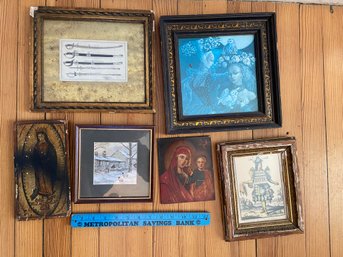 Assorted Art Work Framed Some Religious